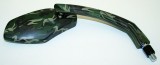 Spiegel Alu Luca, CNC, camouflage, blaues Glas,Paar - Lenkerspiegel