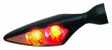 Blinker/Rücklicht Micro Rhombus DF, schwarz, hl - Kellermann-Blinker