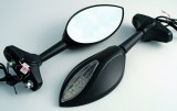 Verkleidungsspiegel mit Blinker LED, schwarz, Paar - Verkleidungsspiegel