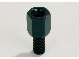 Aadapter schwarz, Loch M8 re. auf Bolzen M10 li.