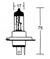 H4-Birne 12V 60/55W P43T, Heavy Duty/Highlife