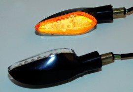 Blinker LED BARI, schwarz, Paar, E-gepr.