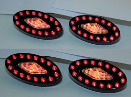 R&uuml;cklicht LED/Blinker Einheit MEMPHIS,schwarz, Set